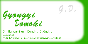 gyongyi domoki business card