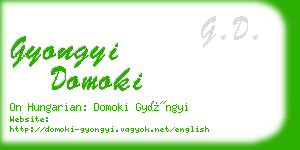 gyongyi domoki business card